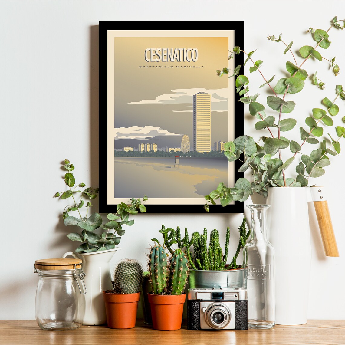 Cesenatico Grattacielo Marinella Beach Vintage Travel Poster - Image 2