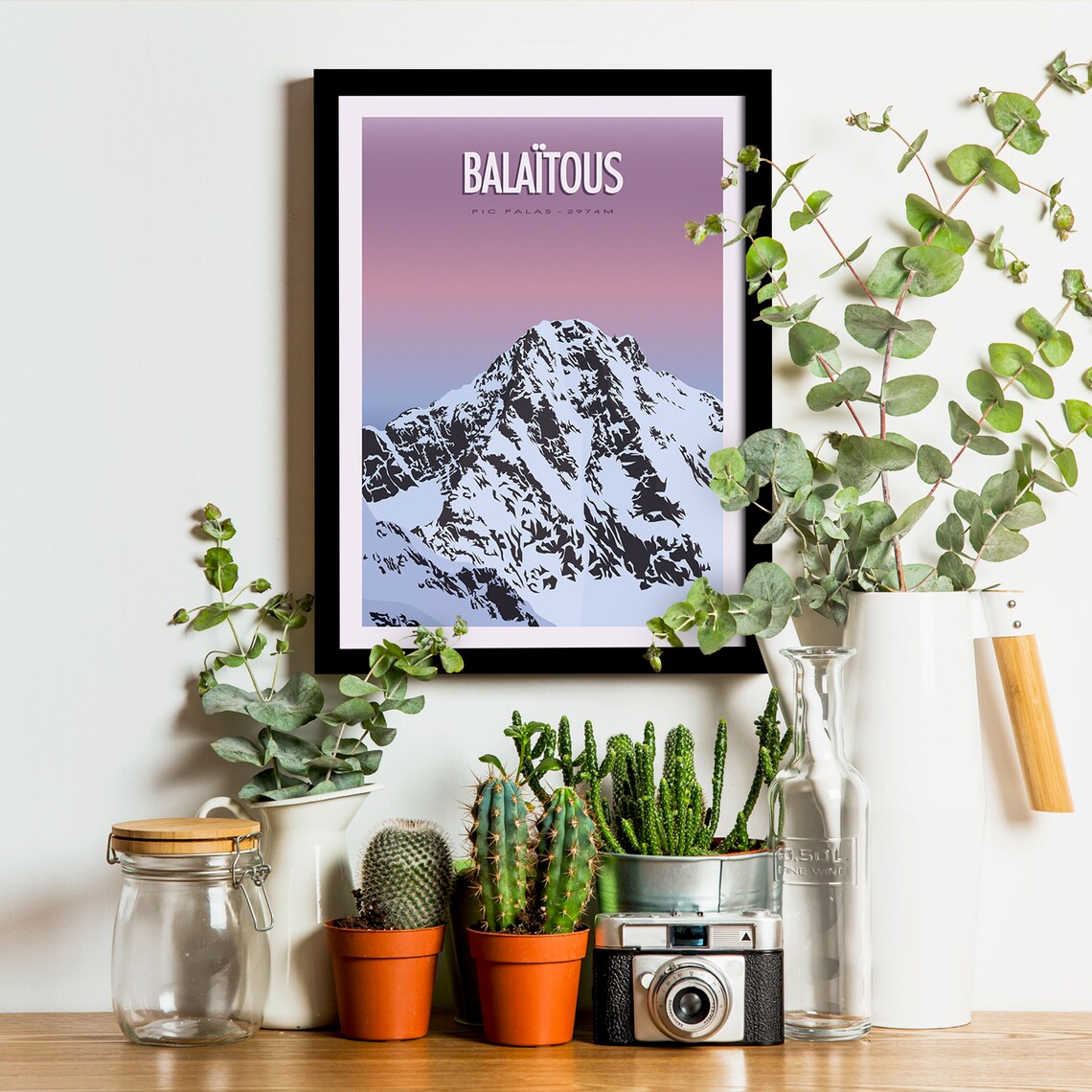Pic Du Balatous Vintage Pyrenees Travel Poster - Image 3