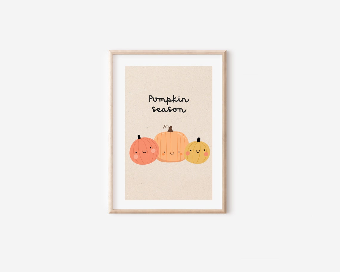 Cute Pumpkin Nursery Art Print, Fall Kids Decor - Image 4
