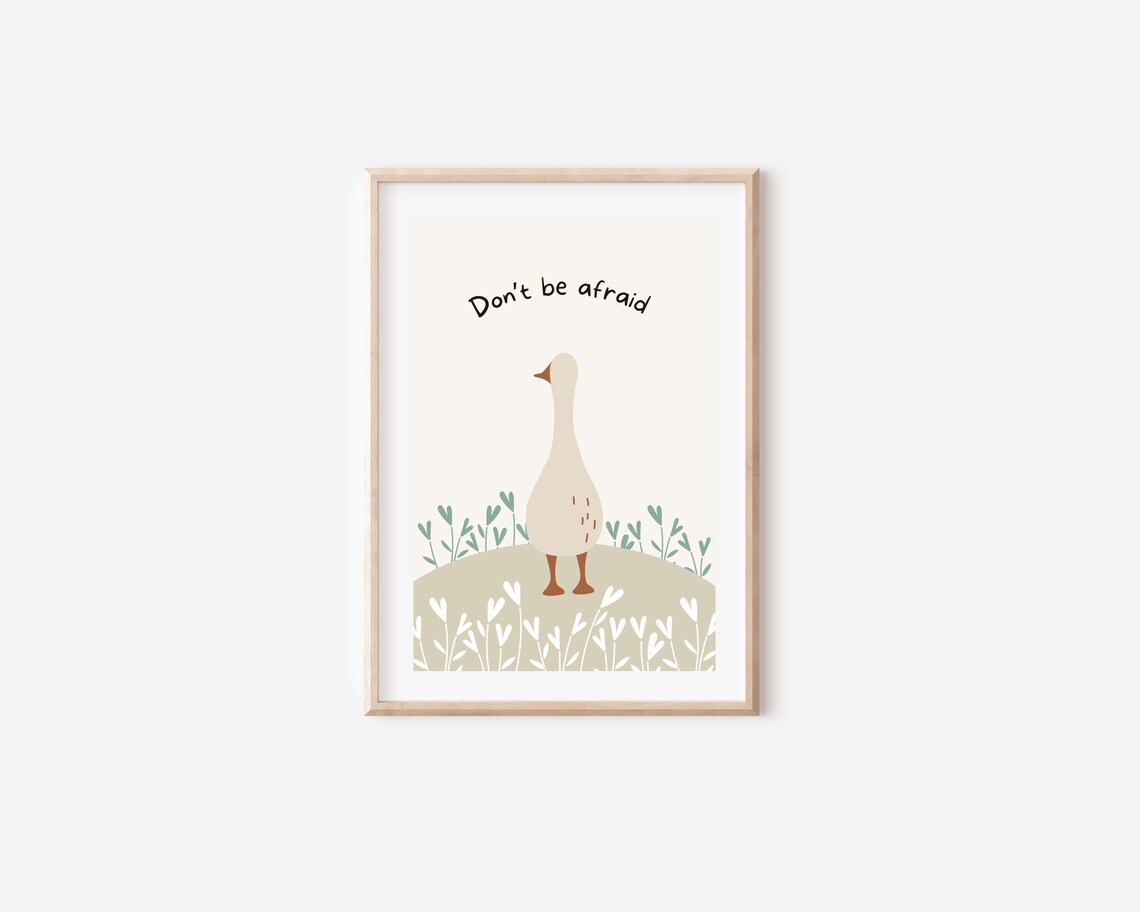 Cute Goose Boho Nursery Art Print, Goose Illustration - Image 4