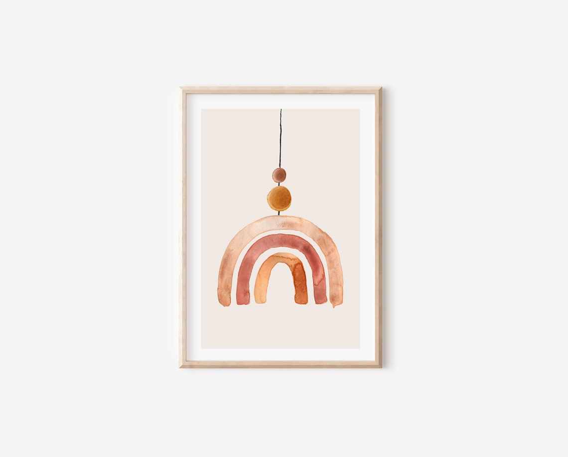 Boho Terracotta Nursery Rainbow Poster - Image 4