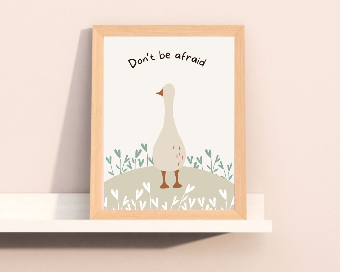 Cute Goose Boho Nursery Art Print, Goose Illustration - Image 3