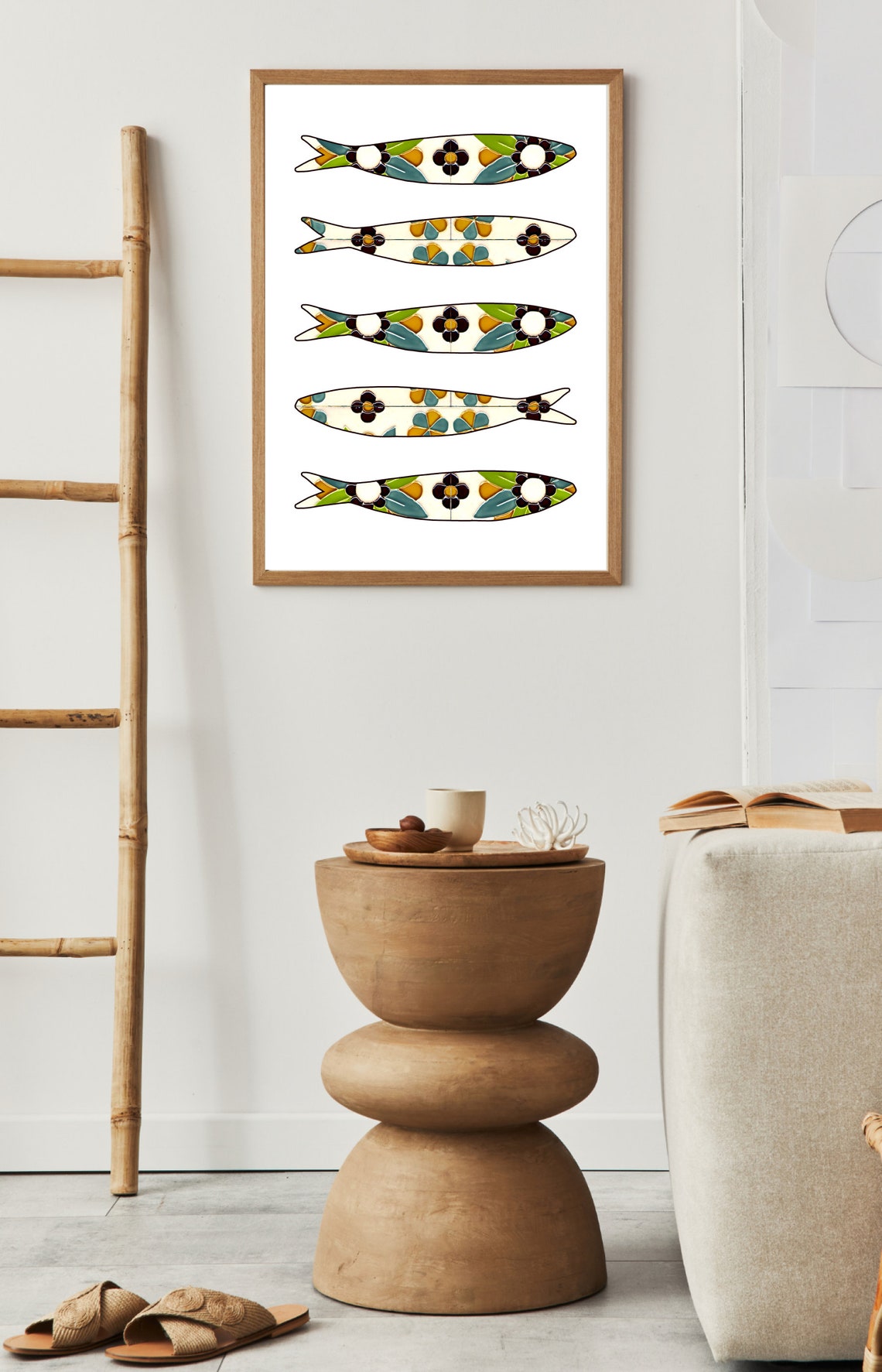 Portuguese Sardine Wall Art Print, Lisbon Travel Poster - Image 2