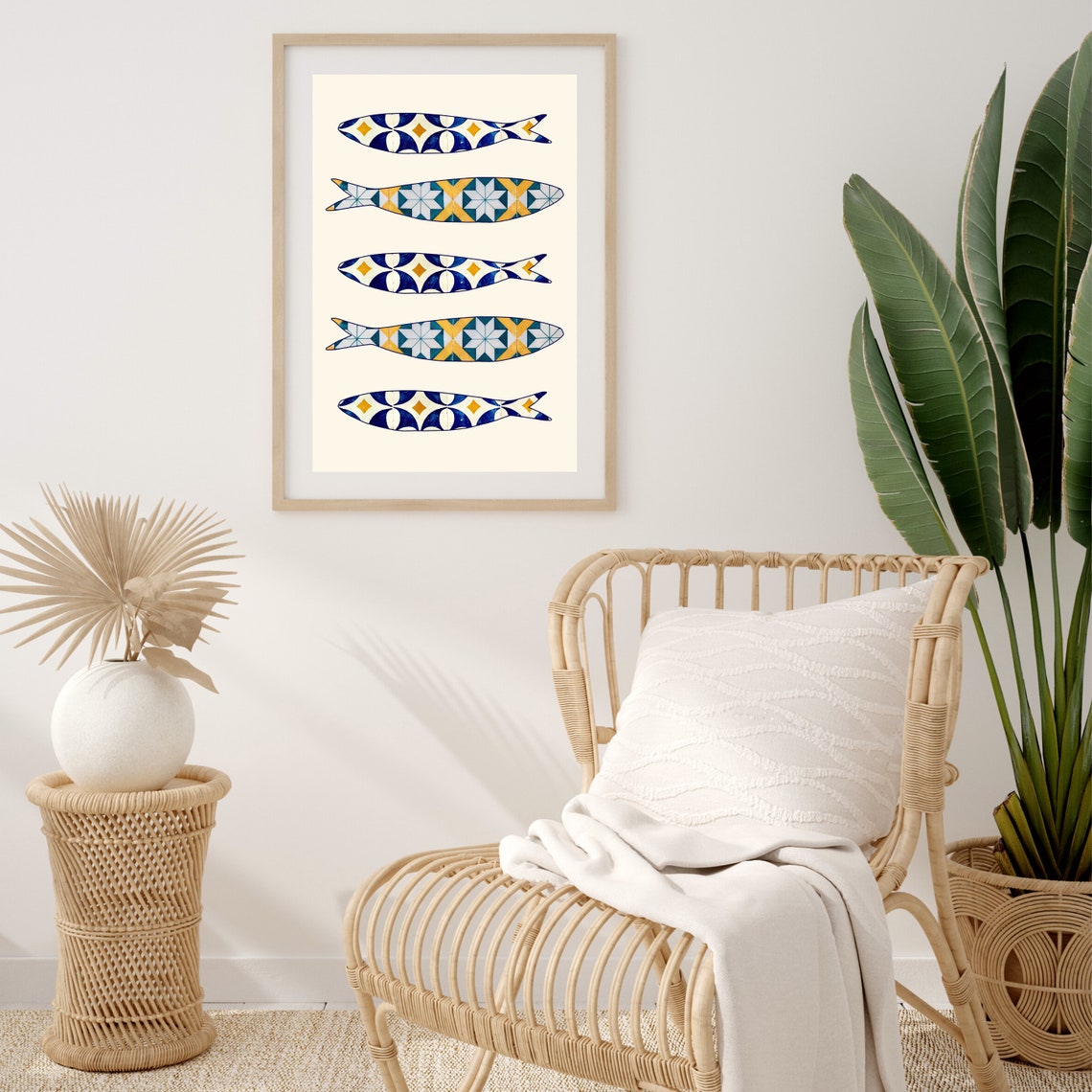Portuguese Sardine Tile Print, Portugal Kitchen Decor - Image 2