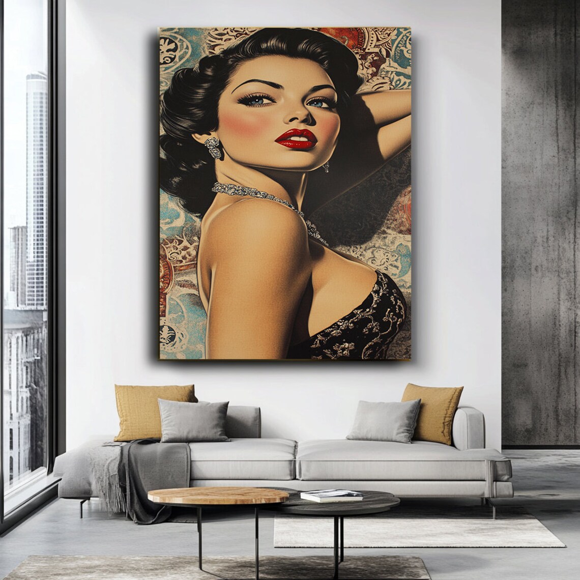 Blue Eyed Beauty, Modern Feminine Portrait Art Print - Image 3
