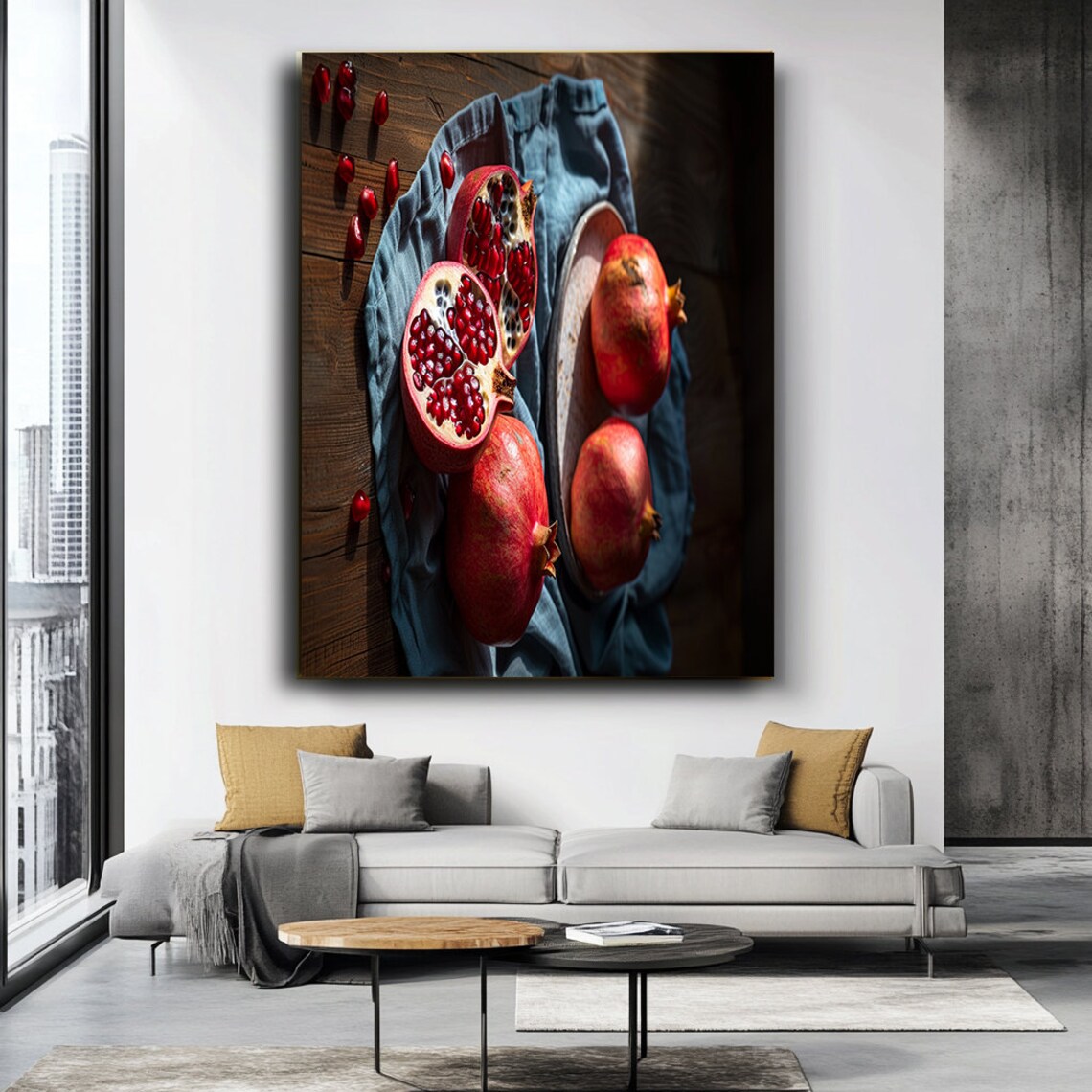 Pomegranate Still Life, Modern Kitchen Decor - Image 3