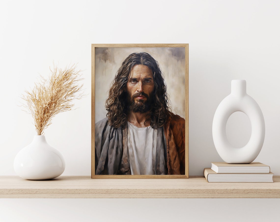 Oil Painting Of Jesus Jesus Wall Art Christian Wall Art Jesus Painting Wall Art Jesus Print Bible Verse - Image 3