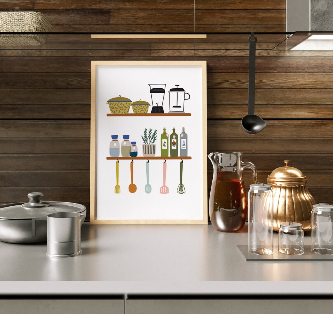 Modern Kitchen Art Print for Dining Rooms - Image 3
