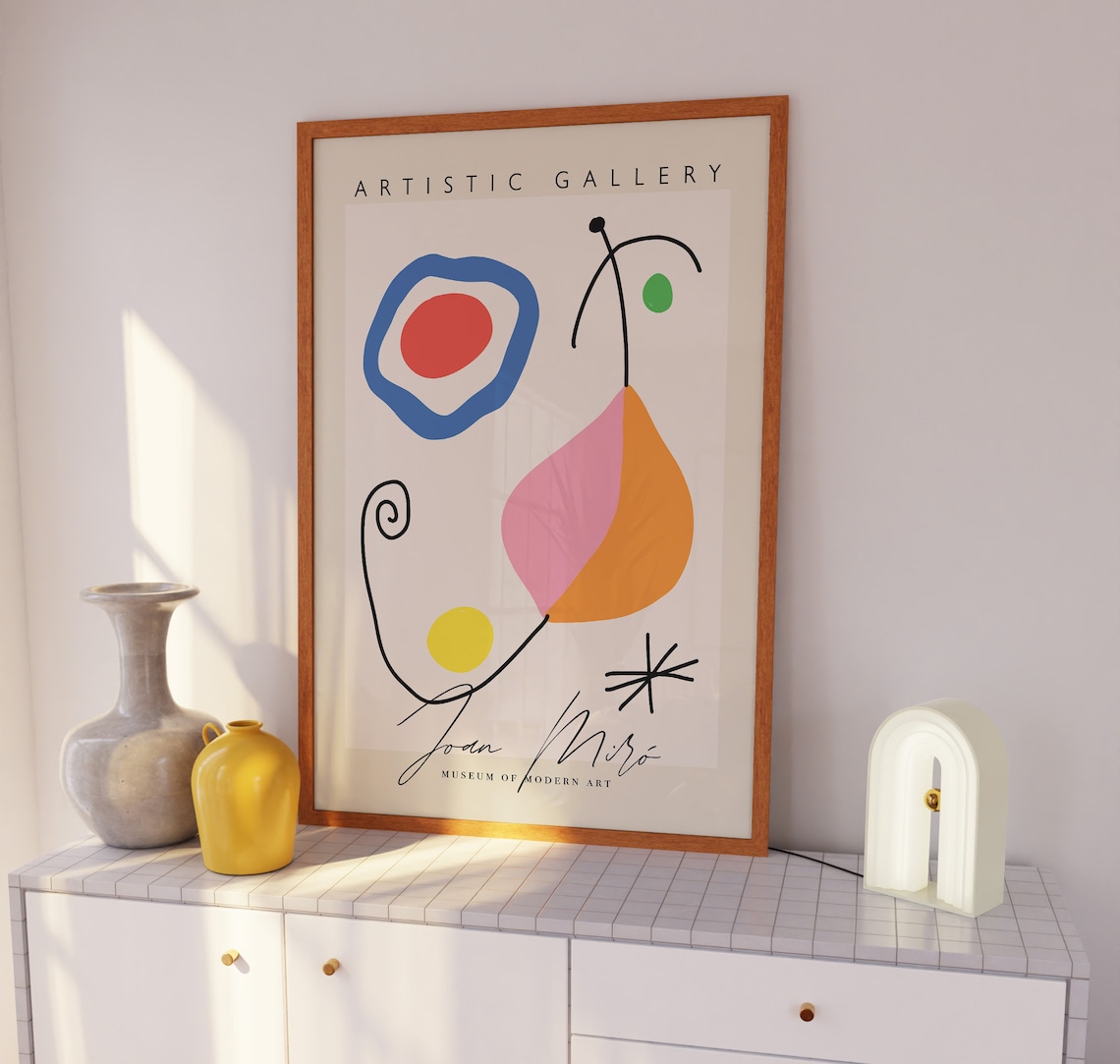 Joan Miro Minimalist Abstract Exhibition Poster