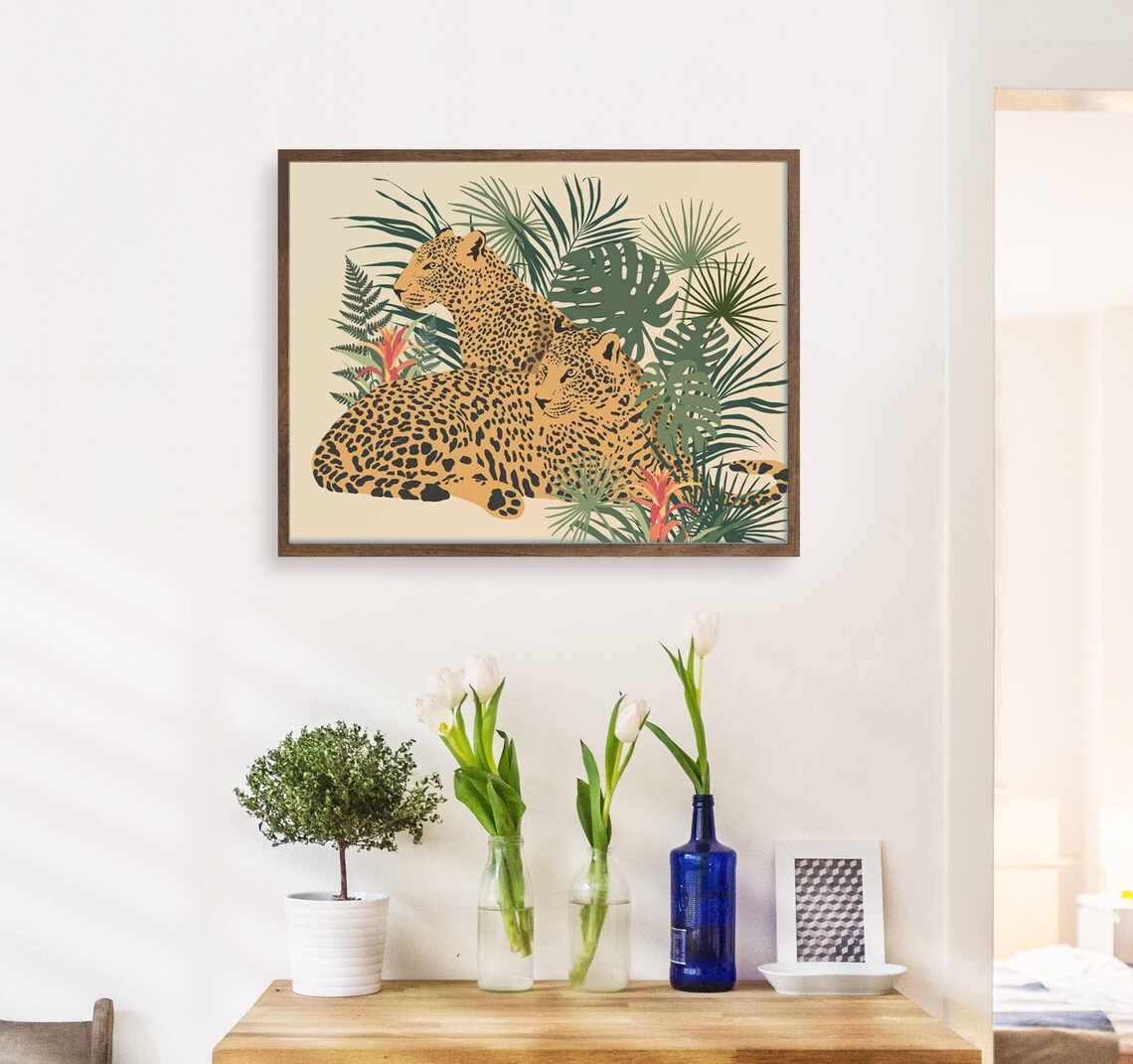 Leopards Print, Boho Leopard Art Poster - Image 3