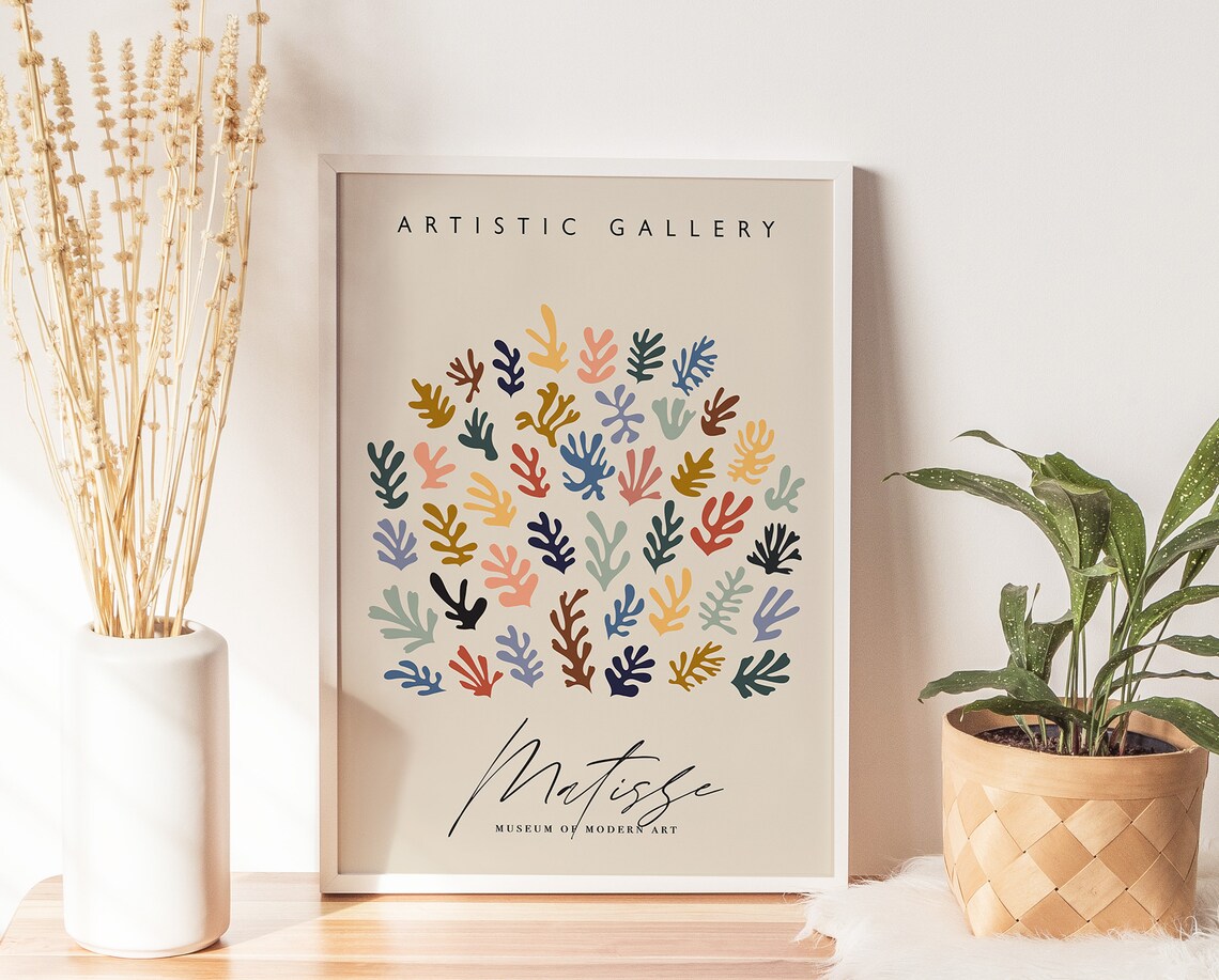 Matisse Colorful Coral Circle Exhibition Gallery Botanical Art Poster - Image 4