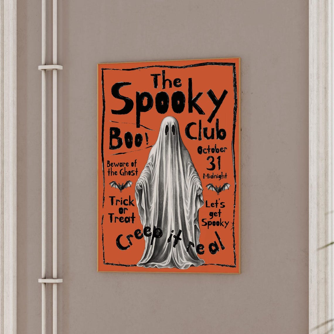 The Spooky Club Ghost Boo Trick Or Treat Halloween Night Poster - Image 3
