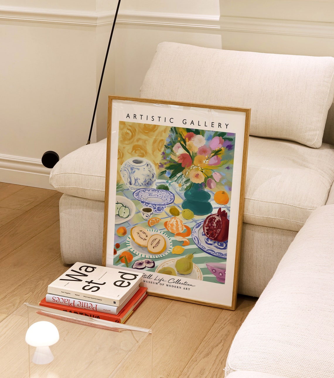 Mediterranean Fruit Table Still Life Colorful Kitchen Gallery Poster - Image 3