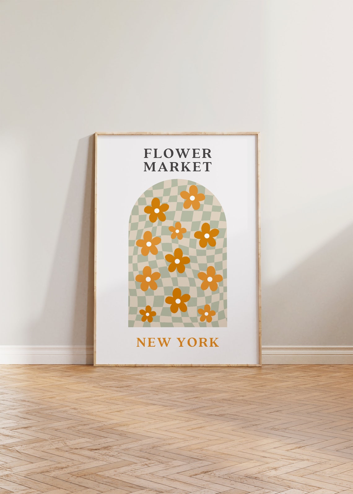 Flower Market Print Poster, New York Les Fleurs