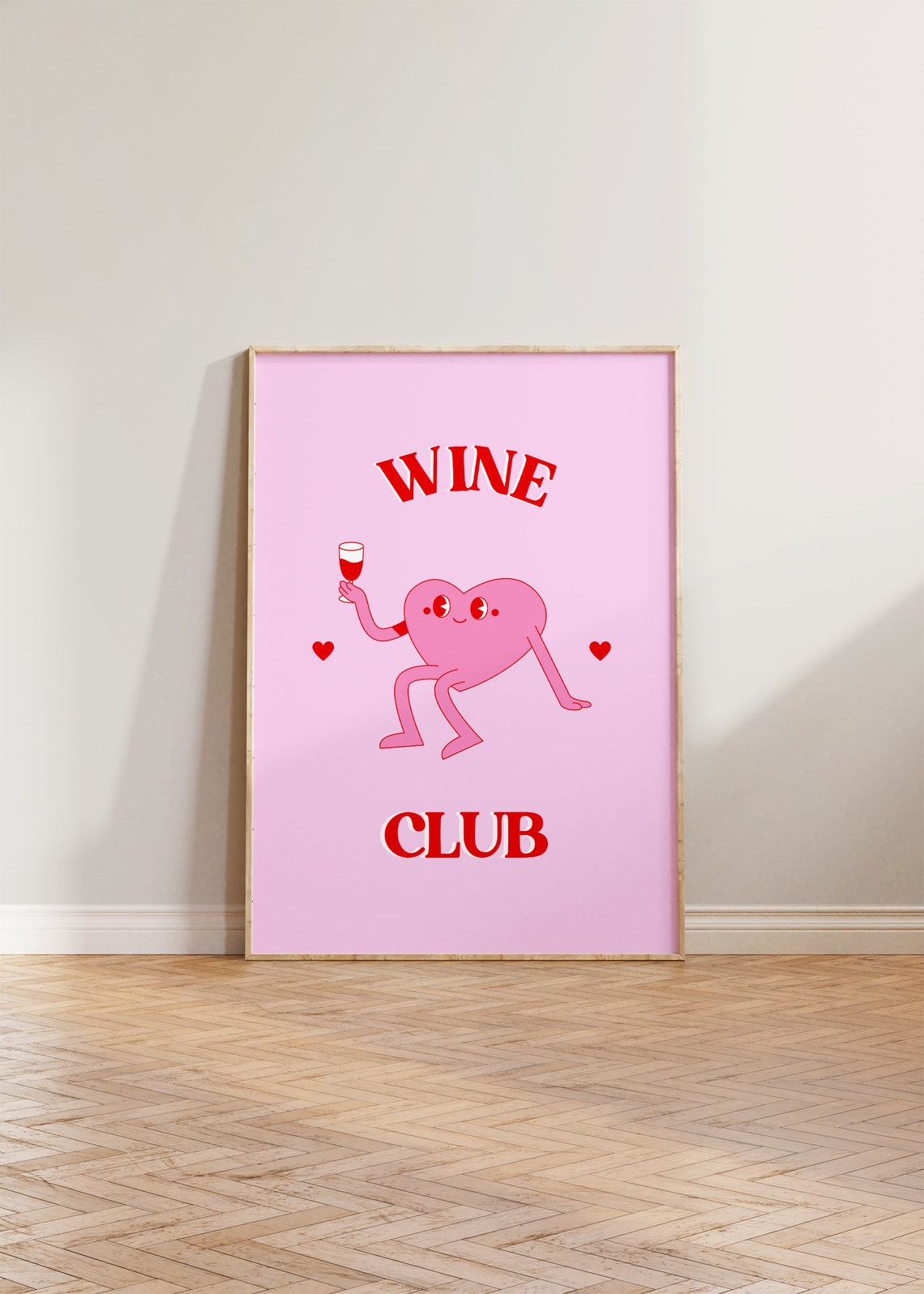 Wine Club Funny Typography Poster Print