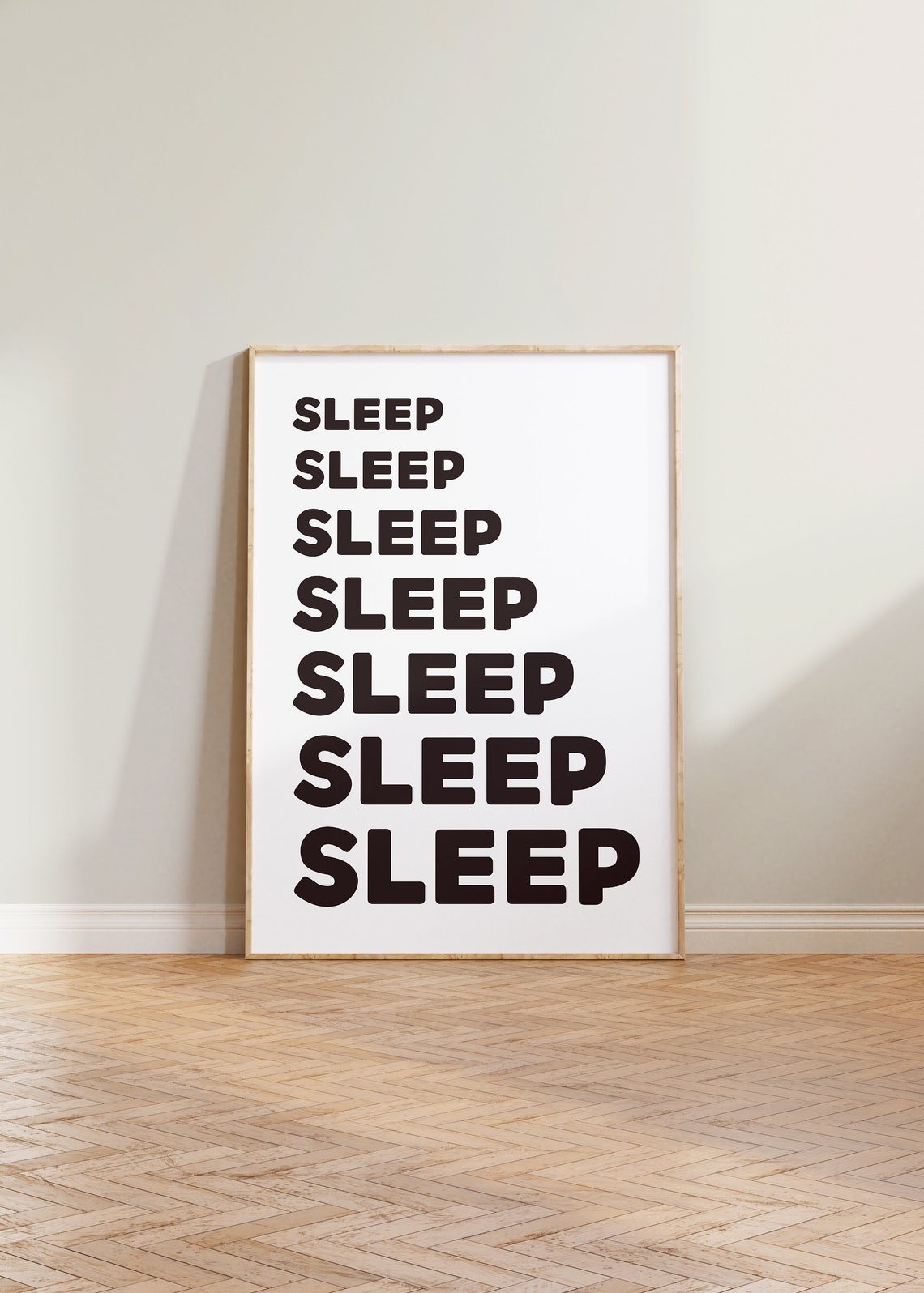 Sleep Bold Typography Bedroom Art Print