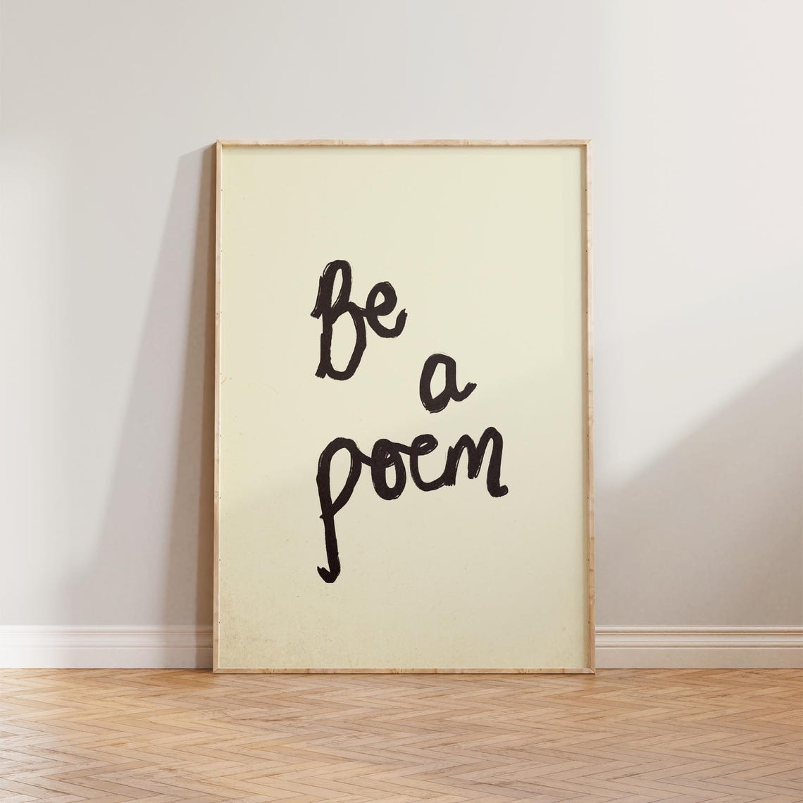Be A Poem Vintage Retro Quote Art Print