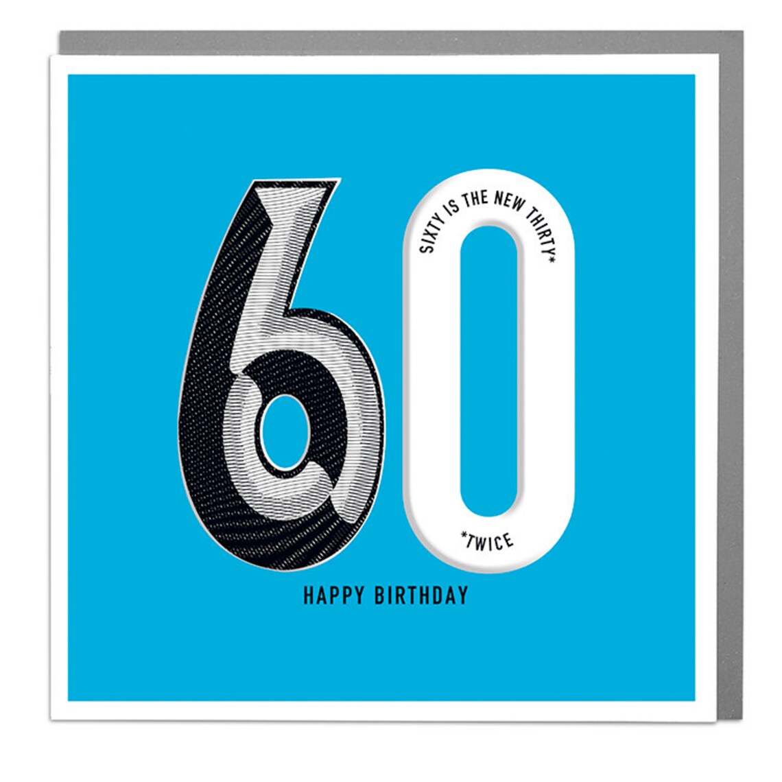 60th Birthday Card - Birthday Typography