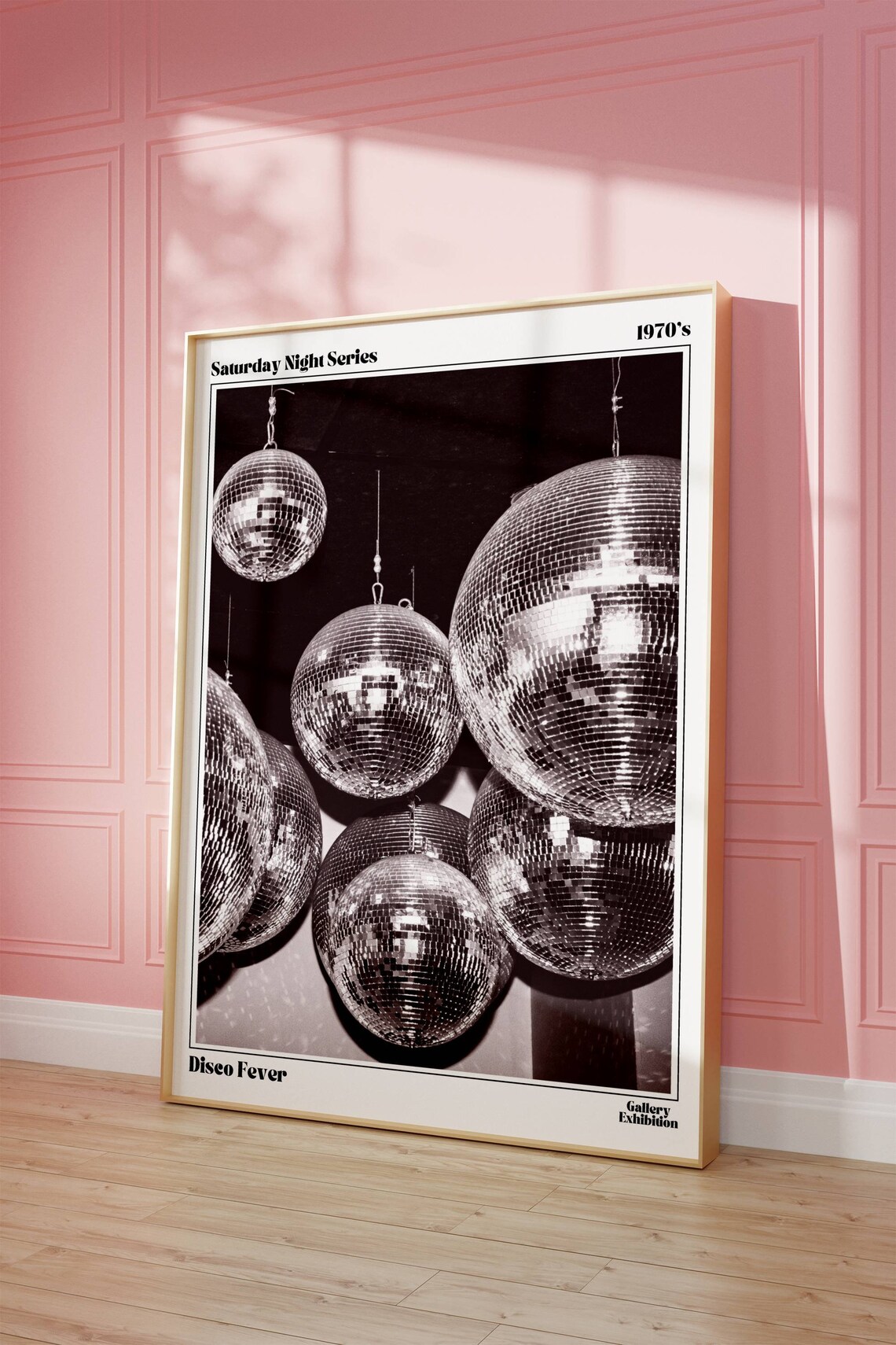 Disco Ball Print, Retro 70s Bar Cart Wall Art - Image 4
