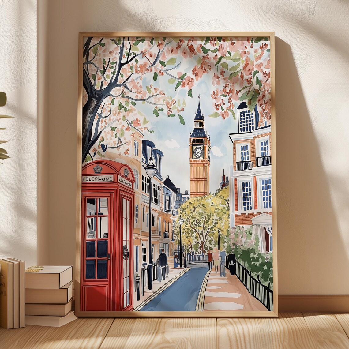 London Travel Poster, England Gift Wall Art Print