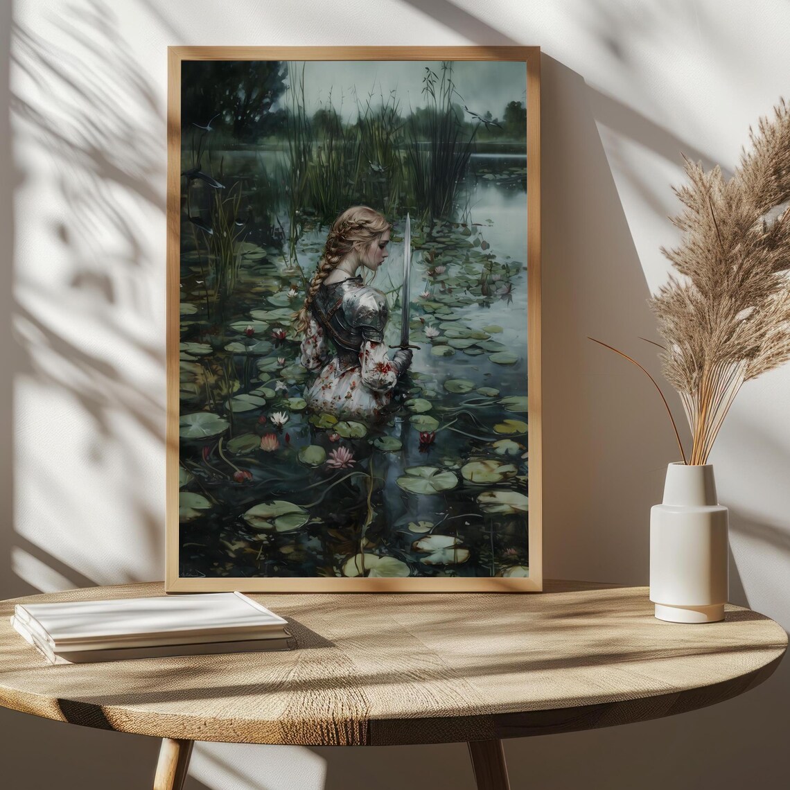 Female Knight Victorian Decor Dark Academia Art Print - Image 3