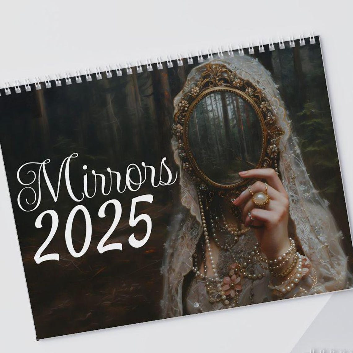 Mirrors 2025 Victorian Gothic Wall Calendar Mirror Forest Art Print