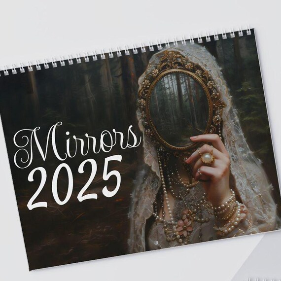 Mirrors 2025 Victorian Gothic Wall Calendar Mirror Forest Art Print