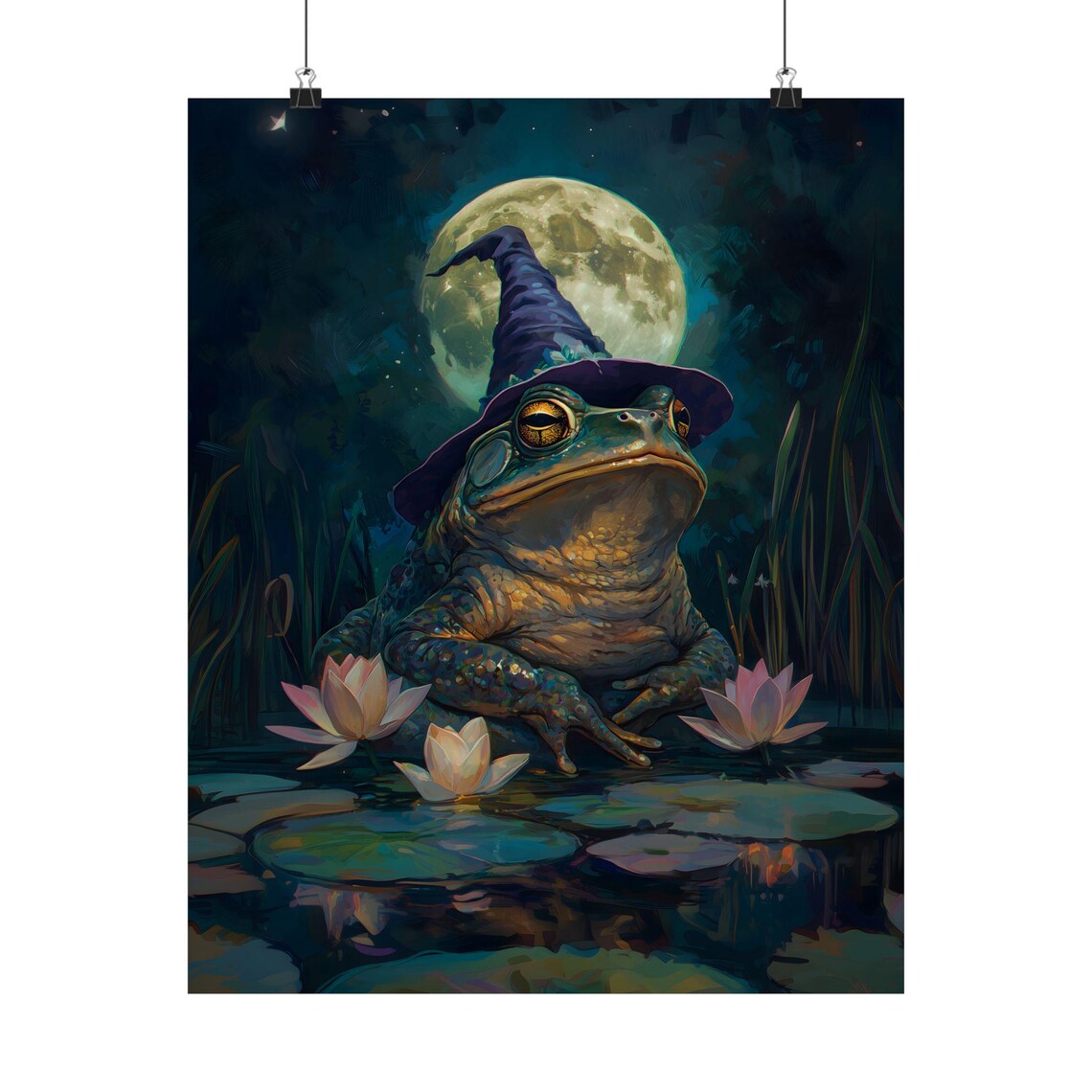 Wizard Toad Halloween Art Print, Dark Gothic Decor - Image 2