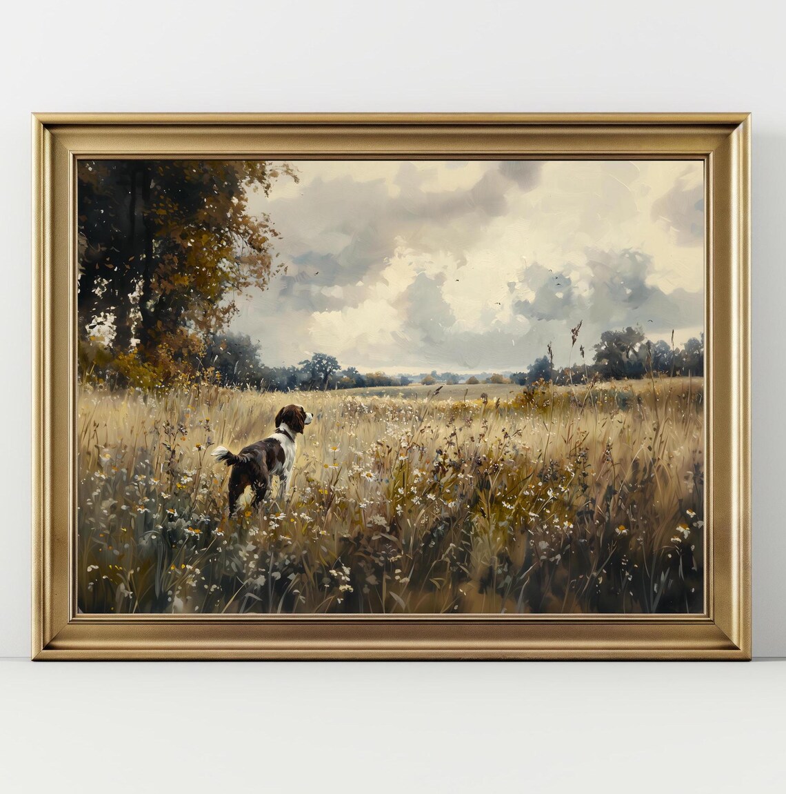 English Springer Spaniel, Vintage Farmhouse Art Print - Image 5