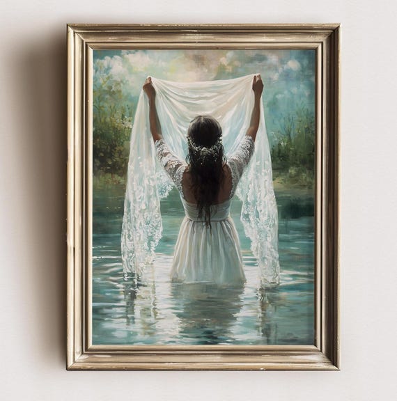 Ophelia Dark Academia Print The Lake Goth Moody Victorian Wall Art Dark Decor Aesthetic Dark Cottagecore Gothic Prints Into Lake