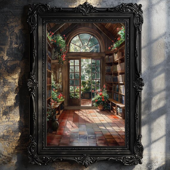 Vintage Library Reading Art Print, Retro Book Lovers