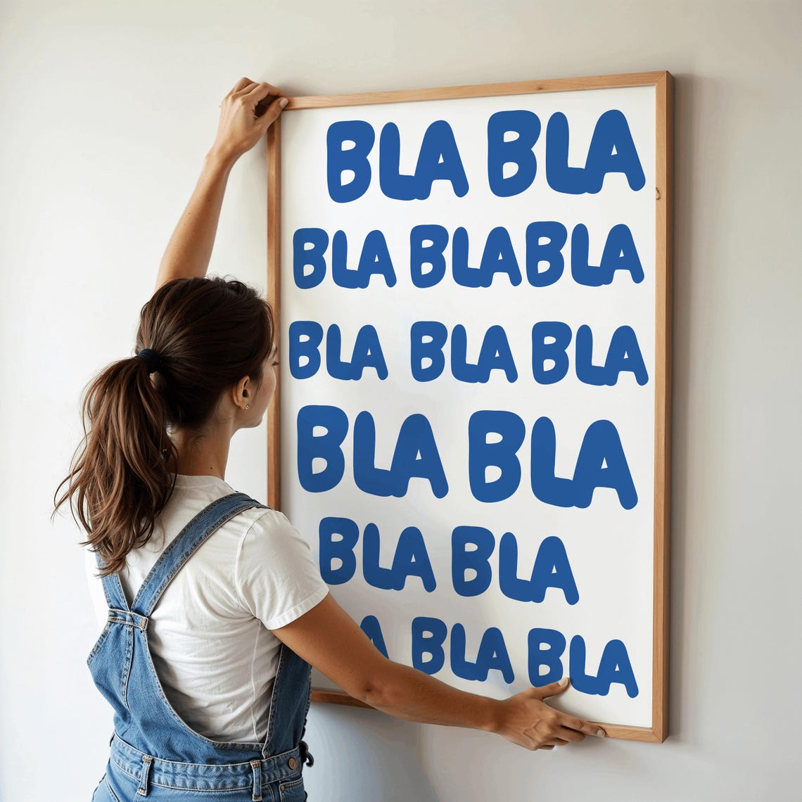 Bla Typography Funny Entryway Decor Art Print