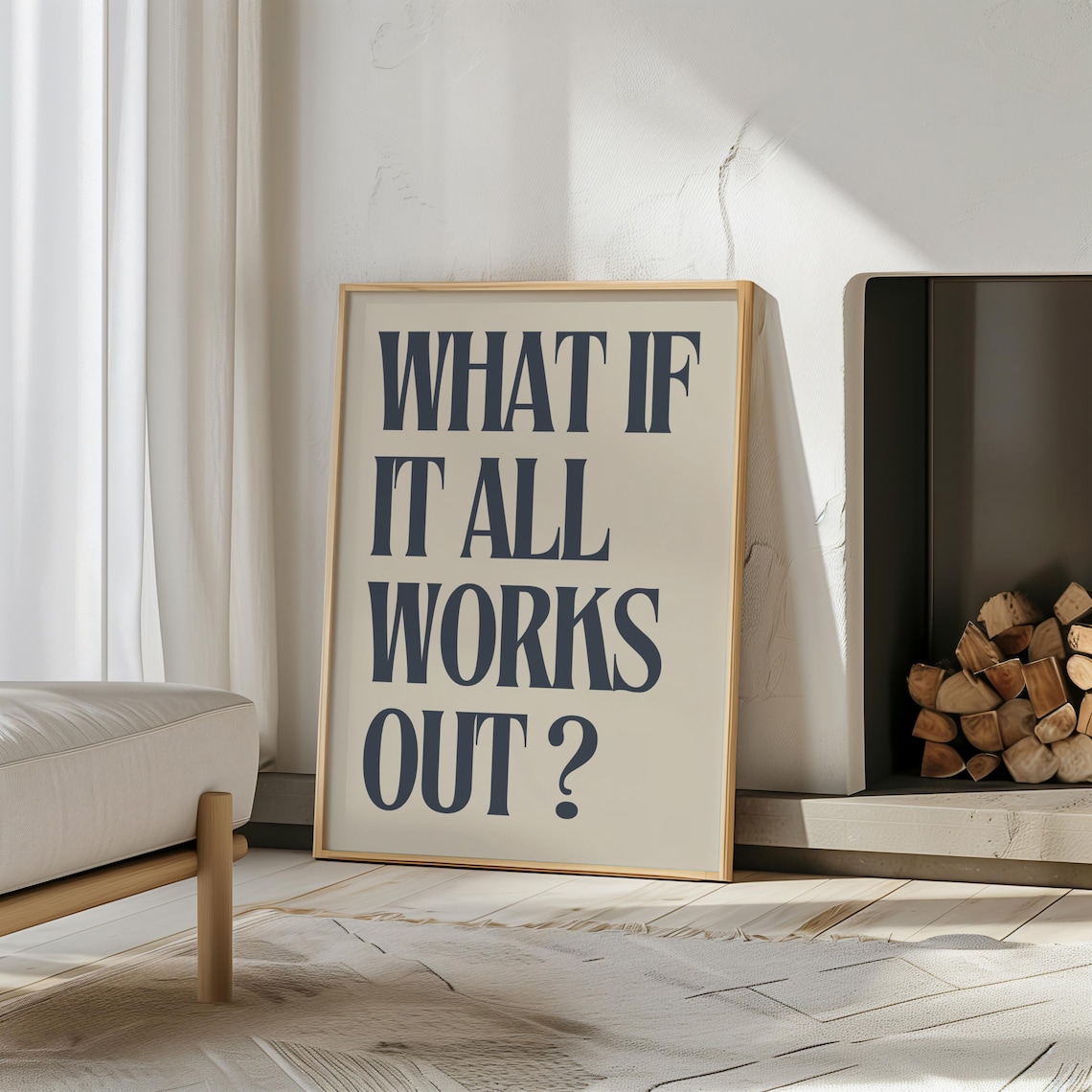 What If It All Works Out Dark Blue Poster Print