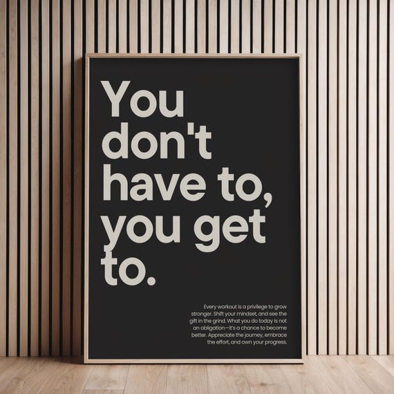Gym Decor You Don't Have To Get Motivational Poster