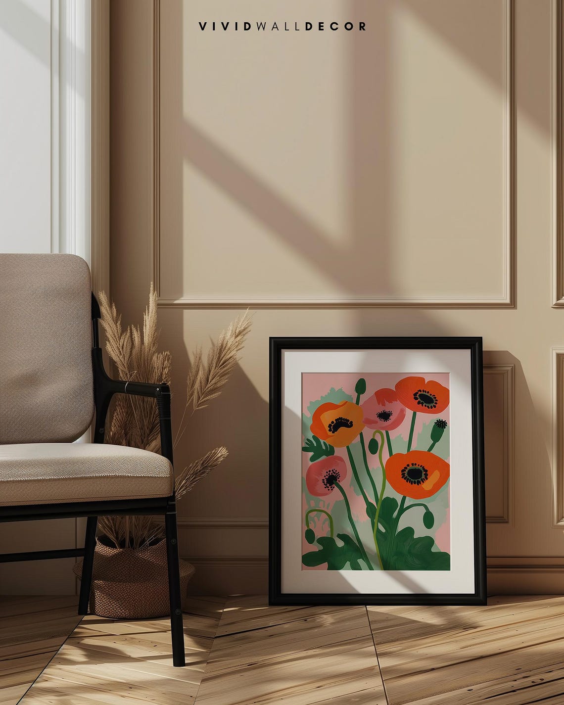 Abstract Poppy Flower Art Print Red Floral Wall Decor Botanical Art Abstract Nature Art Contemporary Flower Floral Art Print Living Room Art - Image 3