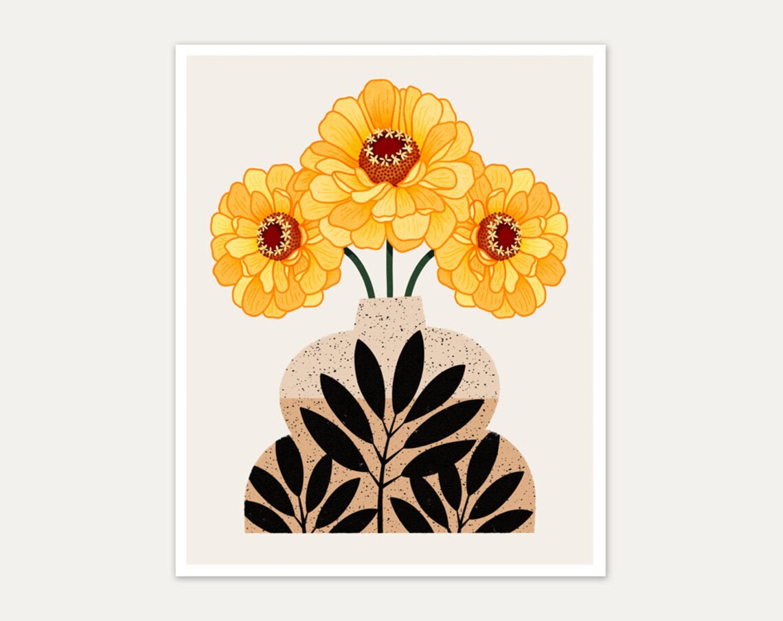 Flowers in Vase, Series III Botanical Art Print - Image 2