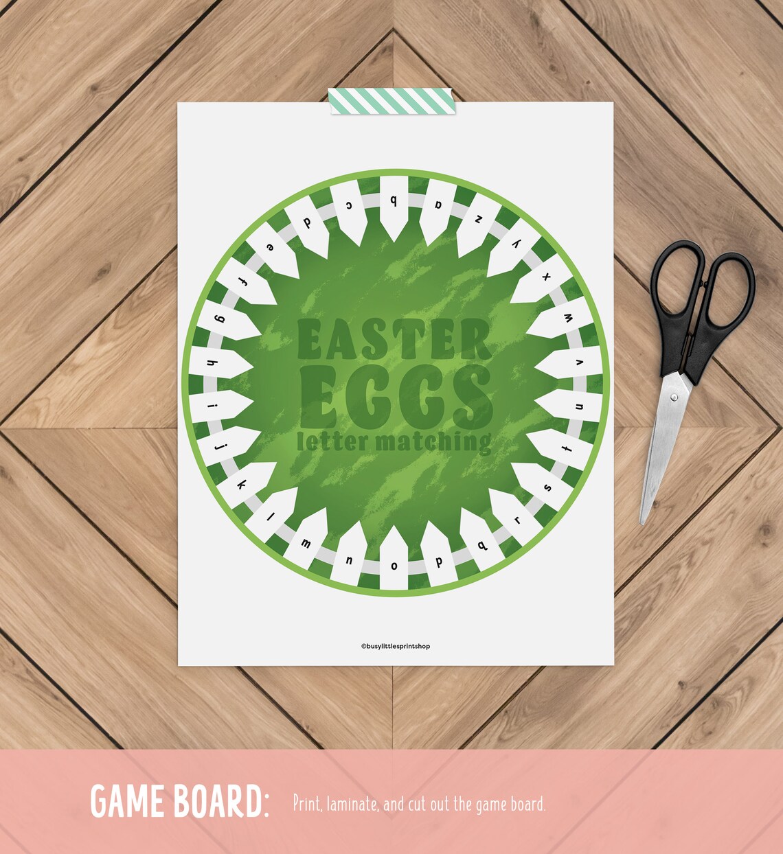 Easter Activity Letter Matching Game Art Print - Image 5