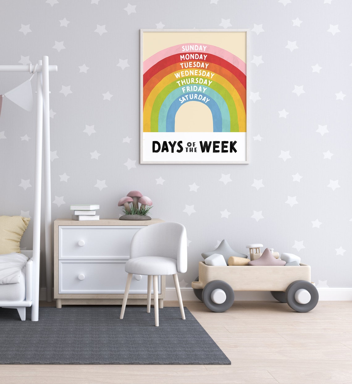 Days Of The Week Rainbow Kids Educational Nursery Learning Poster - Image 4