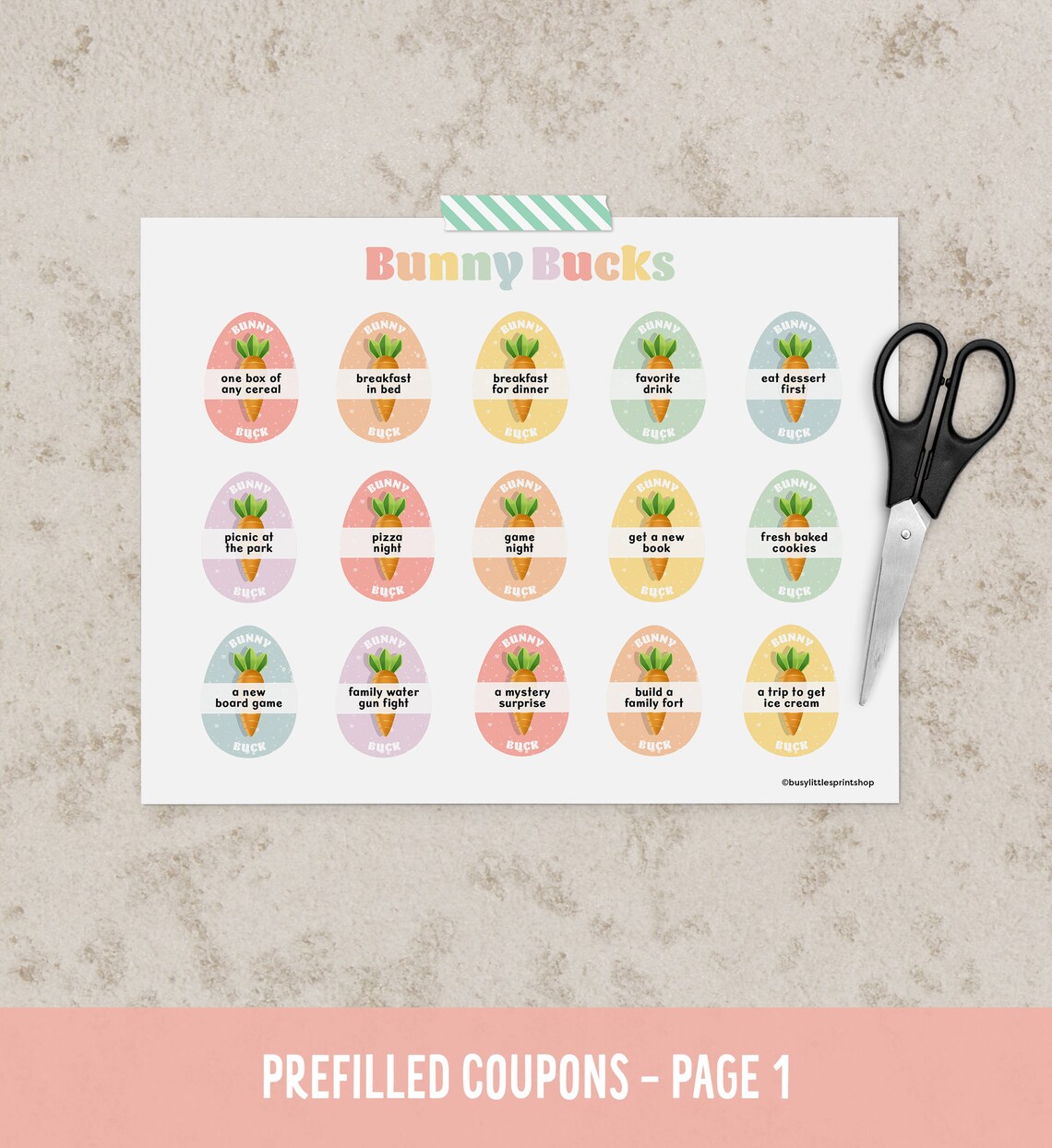 Easter Bunny Bucks Holiday Coupons Art Print - Image 6