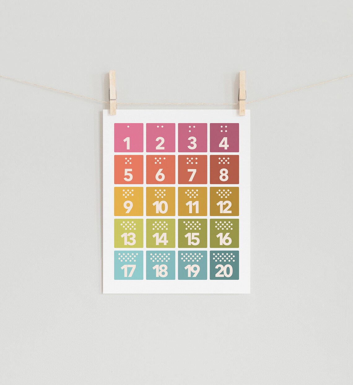 Numbers And Counting Nursery Educational Poster - Image 4