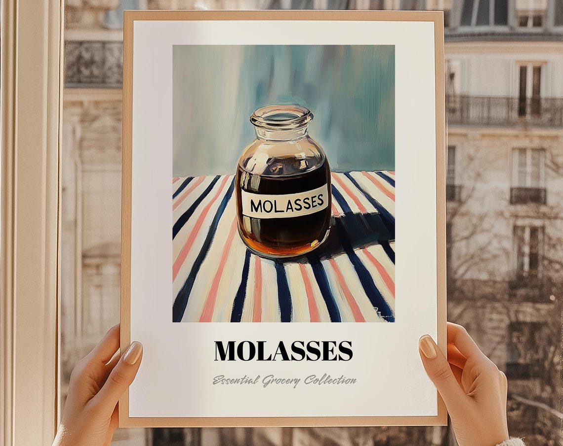 Molasses Sweeteners Art Pantry Decor Print Chef Gift Restaurant Wall Kitchen