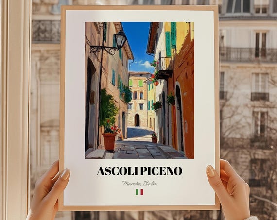 Ascoli Piceno Marche Italia Wall Art Oil Painting Reproduction Print Friend Gift Bedroom