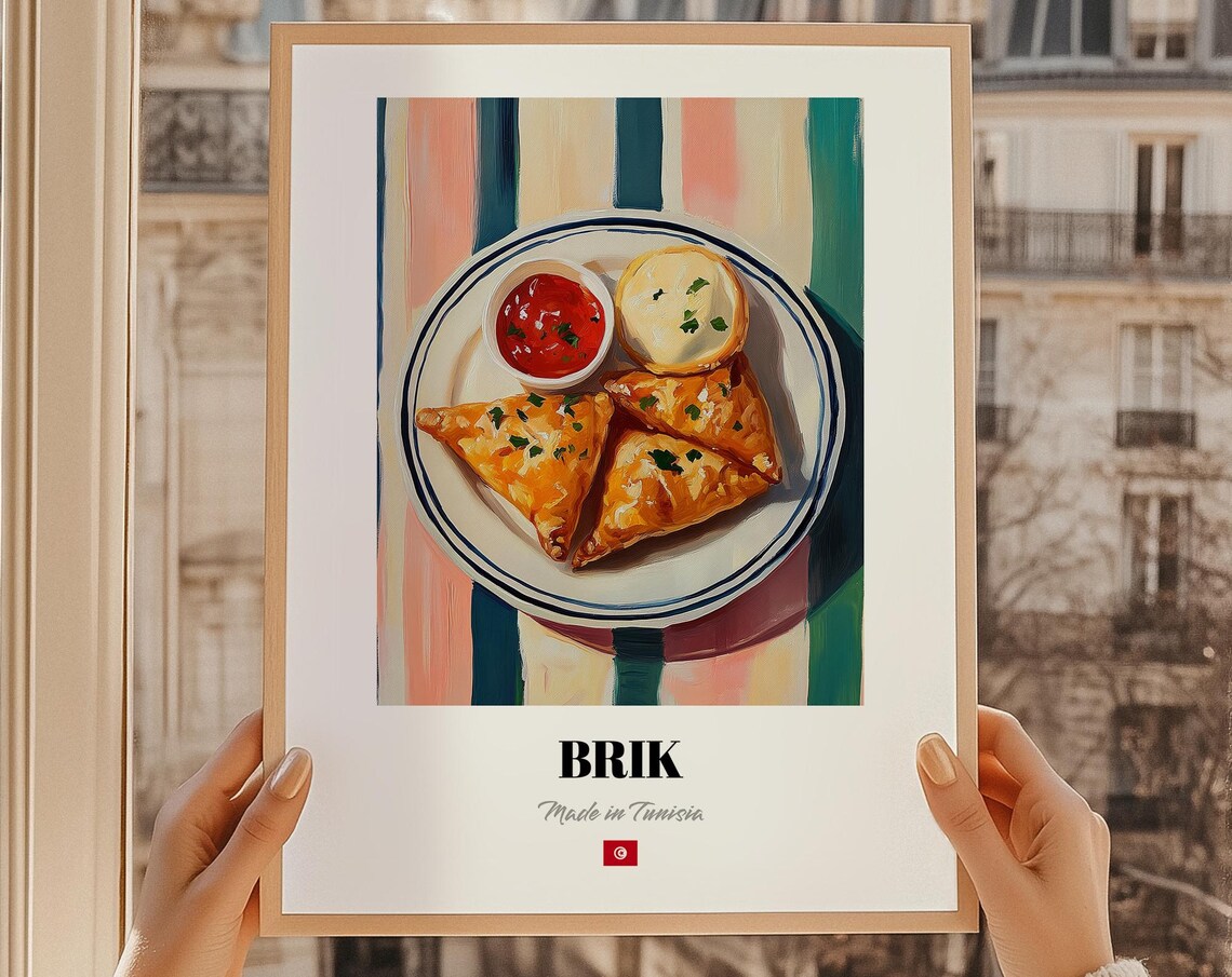 Brik, Tunisian Cuisine Friend Gift, Cafe Decor
