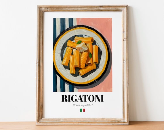 Rigatoni Buon Appetito Italian Pasta Still Life Art Print Gift