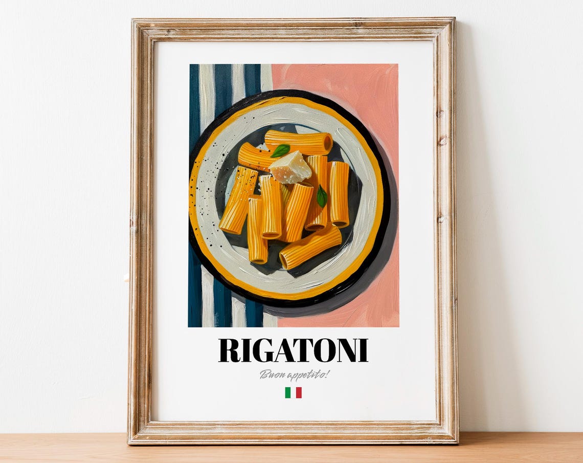 Rigatoni Buon Appetito Italian Pasta Still Life Art Print Gift