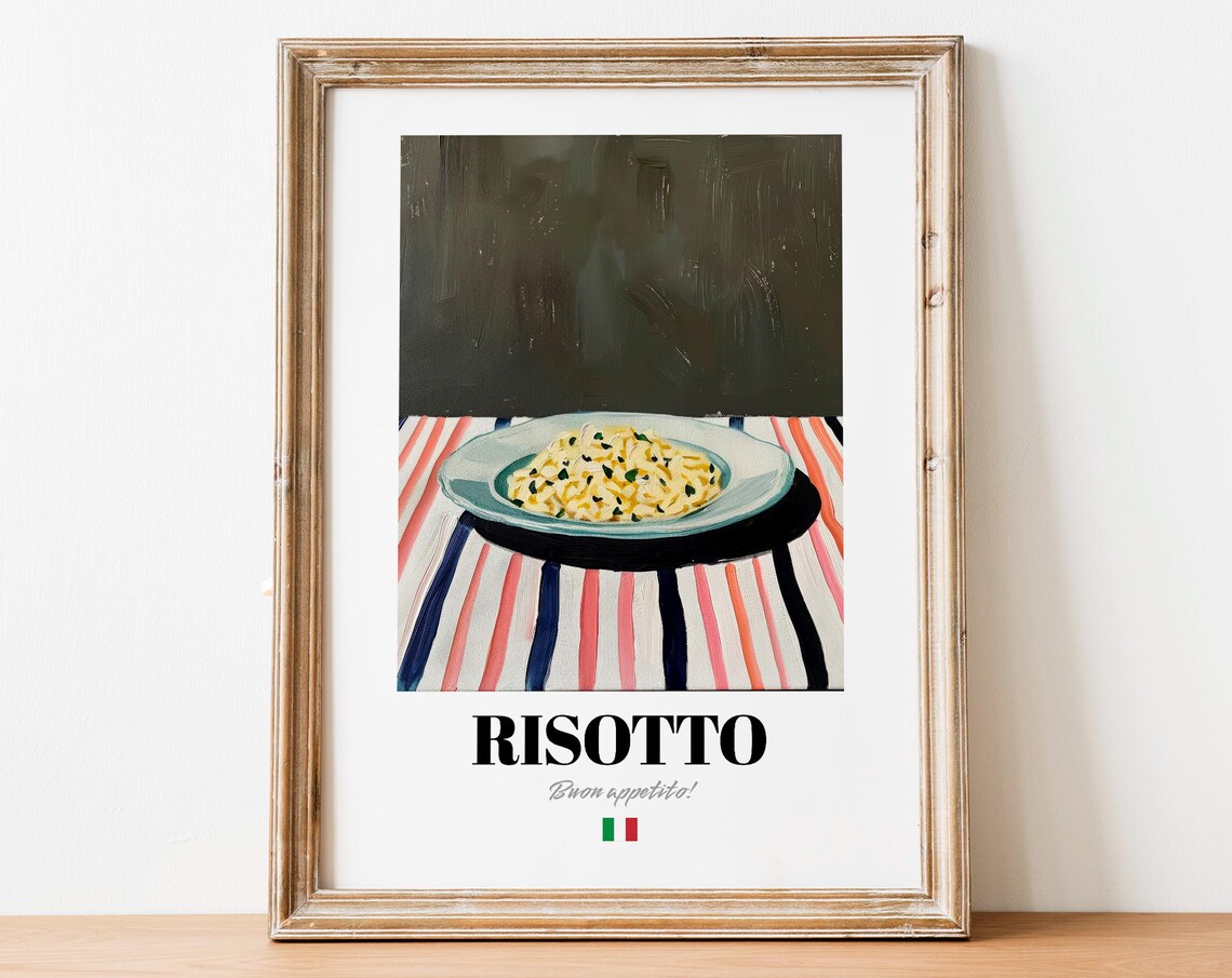Italian Risotto Poster Comfort Food Art For Restaurant And Caf Walls
