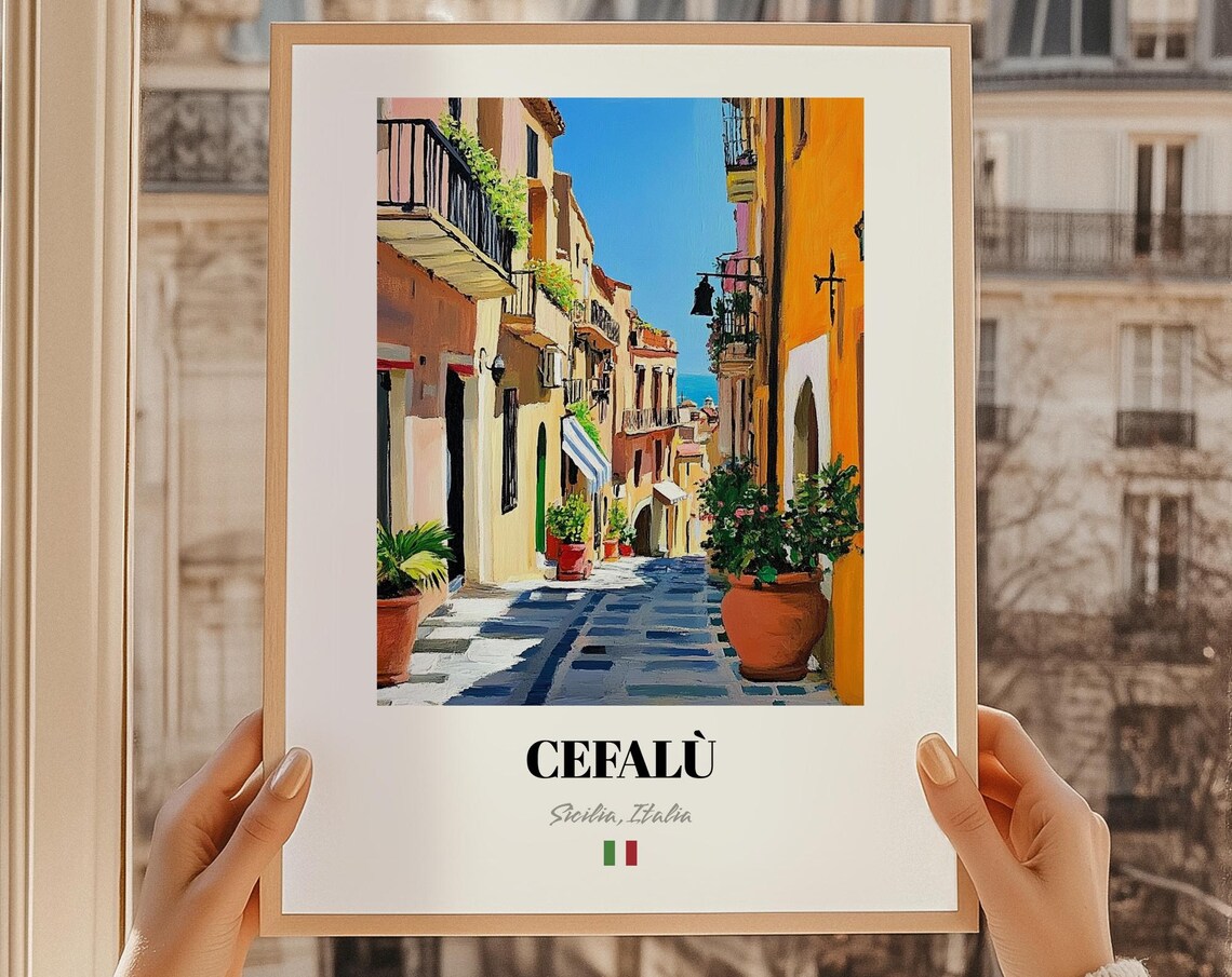 Cefal Sicilia Italia Wall Decor, Oil Painting Reproduction