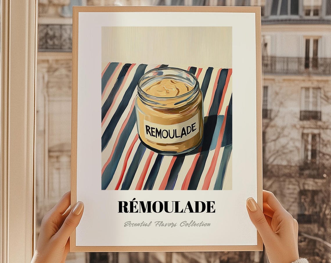 Remoulade Sauce Jar Essential Flavors Pantry Kitchen Wall Art