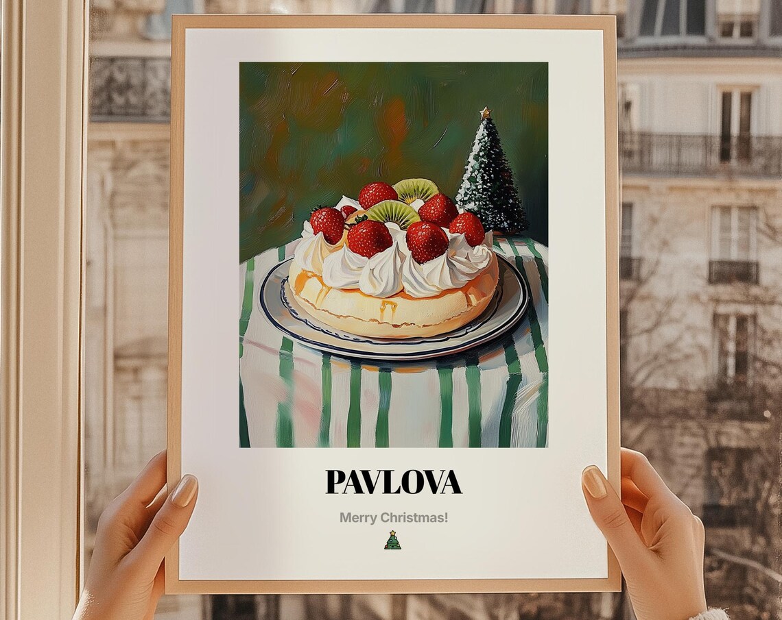 Pavlova Christmas Wall Art, Merry Gift Art Print
