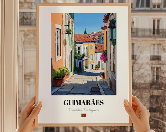 Guimares Repblica Portuguesa Portugal Wall Art Reproduction Oil Painting Poster Friend Gift Dorm Decor